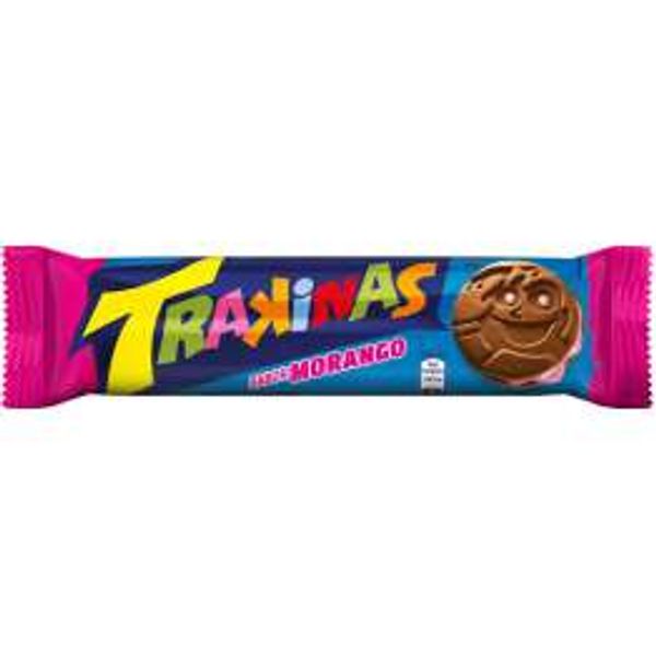 TRAKINAS biscoito Morango-Kjeks med  fyll 126g